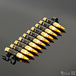 正美製 5.56 x 45 NATO 金屬裝飾彈鏈，裝飾子彈鏈（10顆）