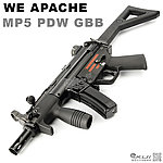 點一下即可放大預覽 -- WE Apache 阿帕契 MP5 PDW 全金屬瓦斯槍  GBB衝鋒槍 長槍（可動槍機、後座力、無彈不擊發）