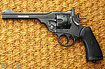 點一下即可放大預覽 -- [黑色舊化版]-WG Webley Mark VI 英國摺式 全金屬轉輪Co2手槍（6mm）
