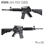 點一下即可放大預覽 -- KWA／KSC 新款-M4 RIS GBB 瓦斯氣動槍，瓦斯槍（仿真可動槍機~有後座力）