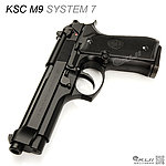 點一下即可放大預覽 -- KSC／KWA 刻字版 M9 SYSTEM 7 瓦斯槍，手槍，短槍，生存遊戲BB槍