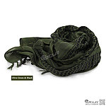 點一下即可放大預覽 -- [綠色]-高品質 100%純棉版 野戰用阿拉伯方巾，圍巾，頭巾，披肩~KUI976