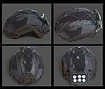 點一下即可放大預覽 -- FMA【黑色】多功能 配重包 戰術頭盔罩，頭盔布，偽裝布