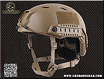 點一下即可放大預覽 -- [沙色]-EmersonGear 愛默生 BJ款FAST頭盔，風格頭盔（生存遊戲 自行車 越野車）EM5659