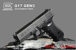 點一下即可放大預覽 -- GHK Glock G17 Gen3 瓦斯槍，鋼製滑套，GBB手槍，克拉克真槍原廠授權