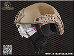 點一下即可放大預覽 -- [沙色]-Emersongear 愛默生 MH款 美軍輕量化魚骨版 FAST 傘兵盔+護目鏡，風格頭盔、生存遊戲、自行車~EM8820
