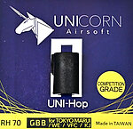 點一下即可放大預覽 -- [70度]-Unicorn 獨角獸 瓦斯槍GBB Hop up皮，低摩擦度、競賽比賽專用（好調皮）UC-HOP-S