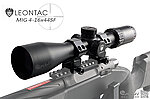 點一下即可放大預覽 -- [黑色]-現貨！LEONTAC MIG 4-16x44SF 狙擊鏡，紅綠光瞄具，瞄準鏡 抗震 IPX6 防水