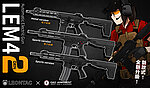 點一下即可放大預覽 -- LEONTAC 聯名特製款 LEM4 gen2 運動版電動槍 電子板機 AEG 高初速 M-LOK 加大槍托 摺疊準心 M4 步槍