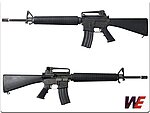點一下即可放大預覽 -- [黑色]-WE M16A3 V3 瓦斯槍，GBB步槍、長槍、開膛版（仿真可動槍機、後座力、無彈後定）M003